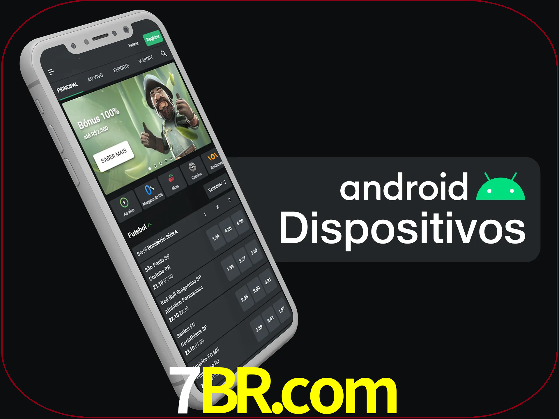 O aplicativo suporta a maioria de todos os dispositivos Android.